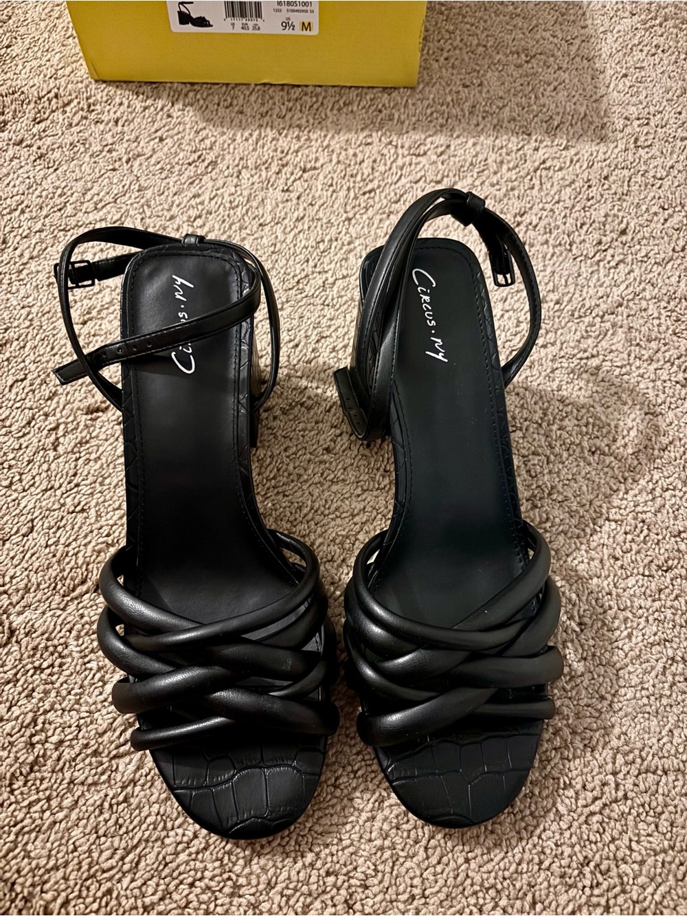 Circus by Sam Edelman Black Knotted Strap Heels